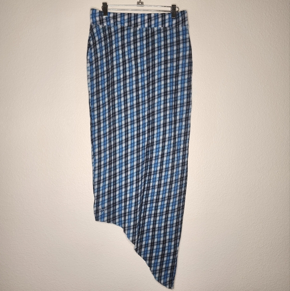 Frank & Eileen Tee Lab Limited Edition Plaid Asymmetrical Maxi Skirt M - Picture 3 of 7